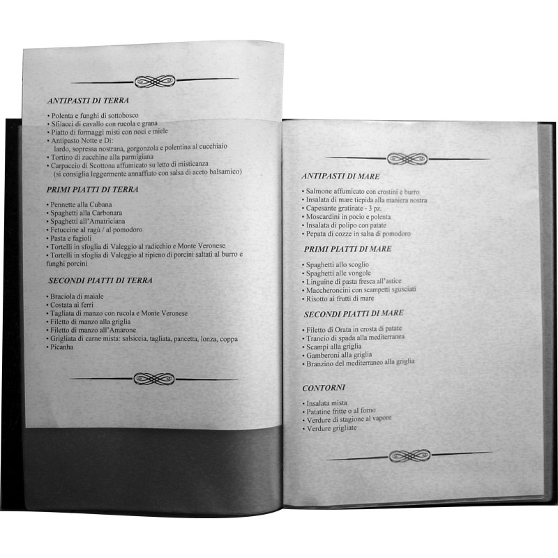 Kurtzy Porta Brochure A4 (10pz) - Porta Menu Ristorante a 3 Sezioni Double  Face Stile Americano - Espositore